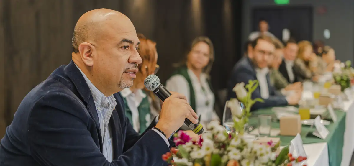Franco Piza Rondón director de sostenibilidad del Grupo Bancolombia habla de sostenibilidad.<br />

